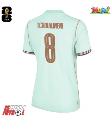 Francia Aurelien Tchouameni #8 Segunda Equipación Mujer Mundial 2026 Manga Corta